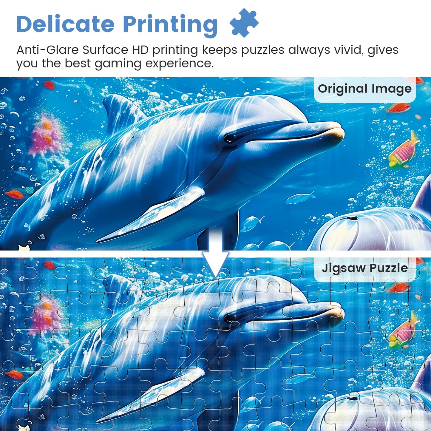 300 Piece Puzzles For Adults,Underwater World Jigsaw Puzzle For Adults Kids Seniors,Recycled Cardboard Large Piece Puzzle 300 Piece,Challenging Family Activity Great Gift For Family Friends 20.5*15 In