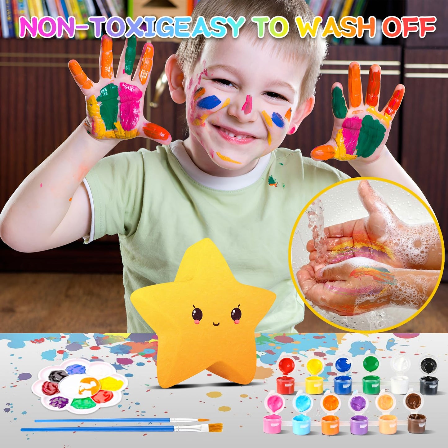 Paint Your Own Star Lamp Art Kit, Diy Star Night Light For Kids Painting Kit, Art Supplies Arts And Crafts For Kids Ages 8-12, Creative Arts & Crafts Toys, Boys Girls Birthday Gifts Age 3 4 5 6 7 8 9+