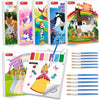 YMluky Paint with Water Books for Kid,6 Coloring Book With Magic Paint Set for Kids,Travel Coloring Kit,Arts and Crafts Suitable