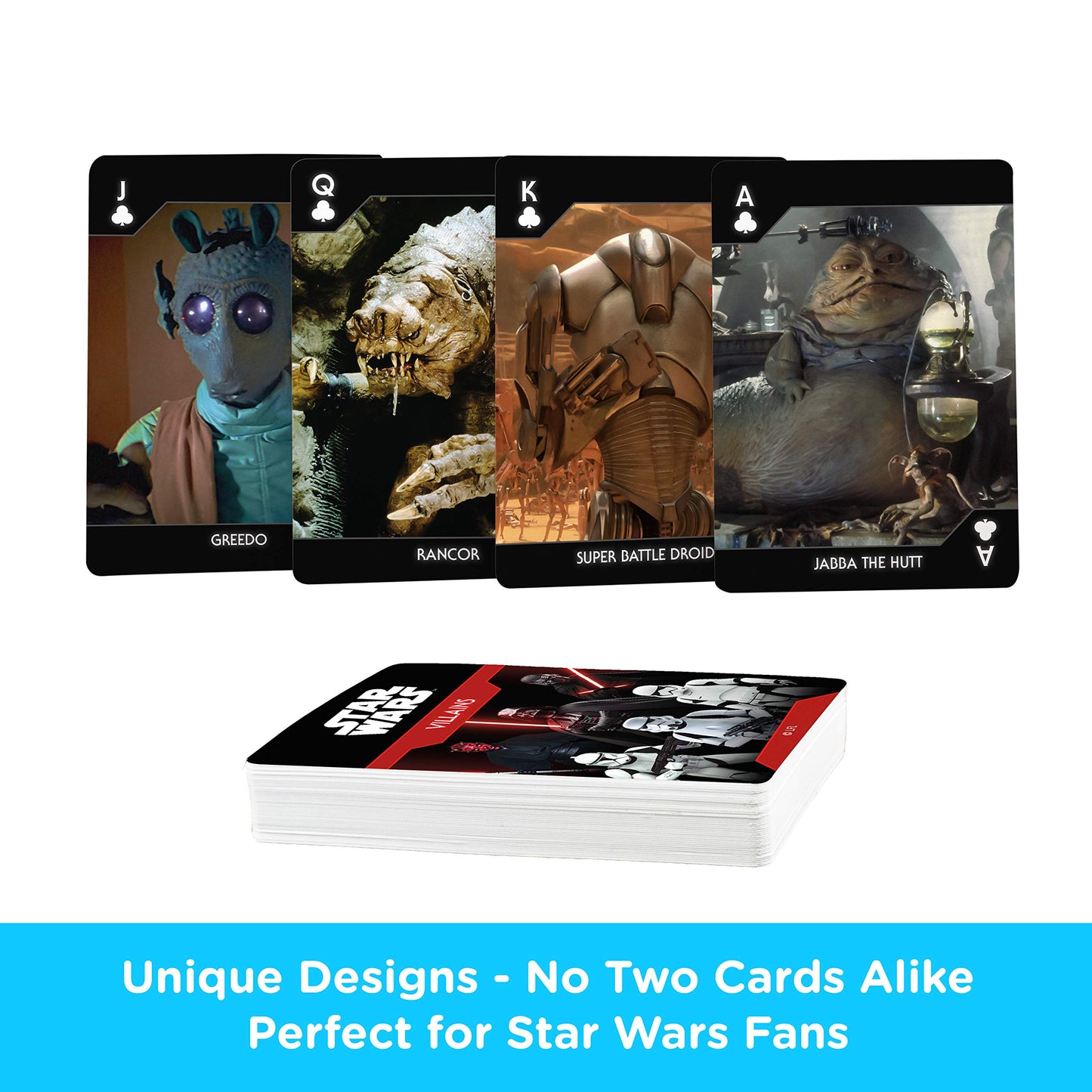 Aquarius Star Wars Playing Cards - Dark Side Villains Themed Deck Of Cards For Your Favorite Card Games - Officially Licensed Star Wars Merchandise & Collectibles