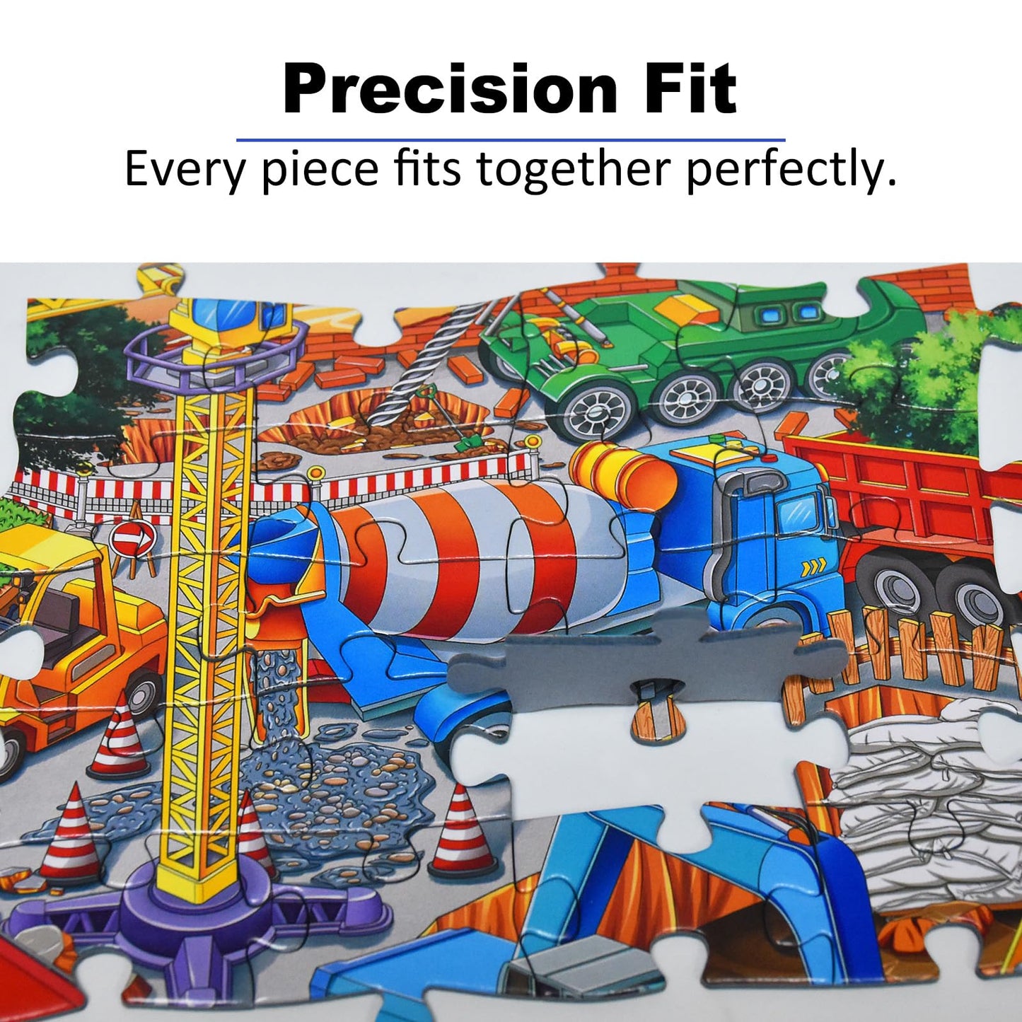 Puzzles for Kids Ages 4-8 6-8 8-10 Year Old - Busy Engineering Vehicle - 100 Pieces Jigsaw Puzzle for Kids 100 Piece Puzzle for