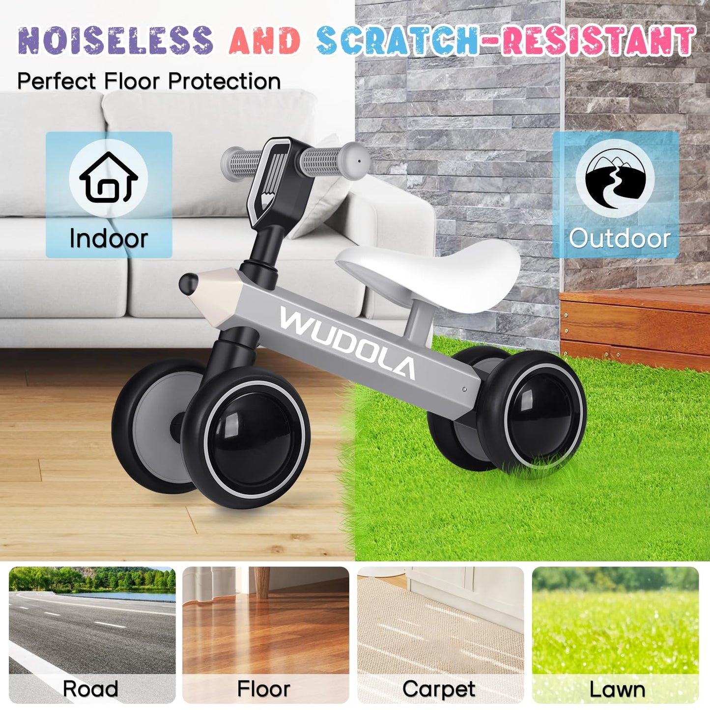 Wudola Baby Balance Bike Toy for 1 Year Old Boys Girls 10-36 Months, Toddler Balance Bike Best First Birthday Gifts Baby Bike an
