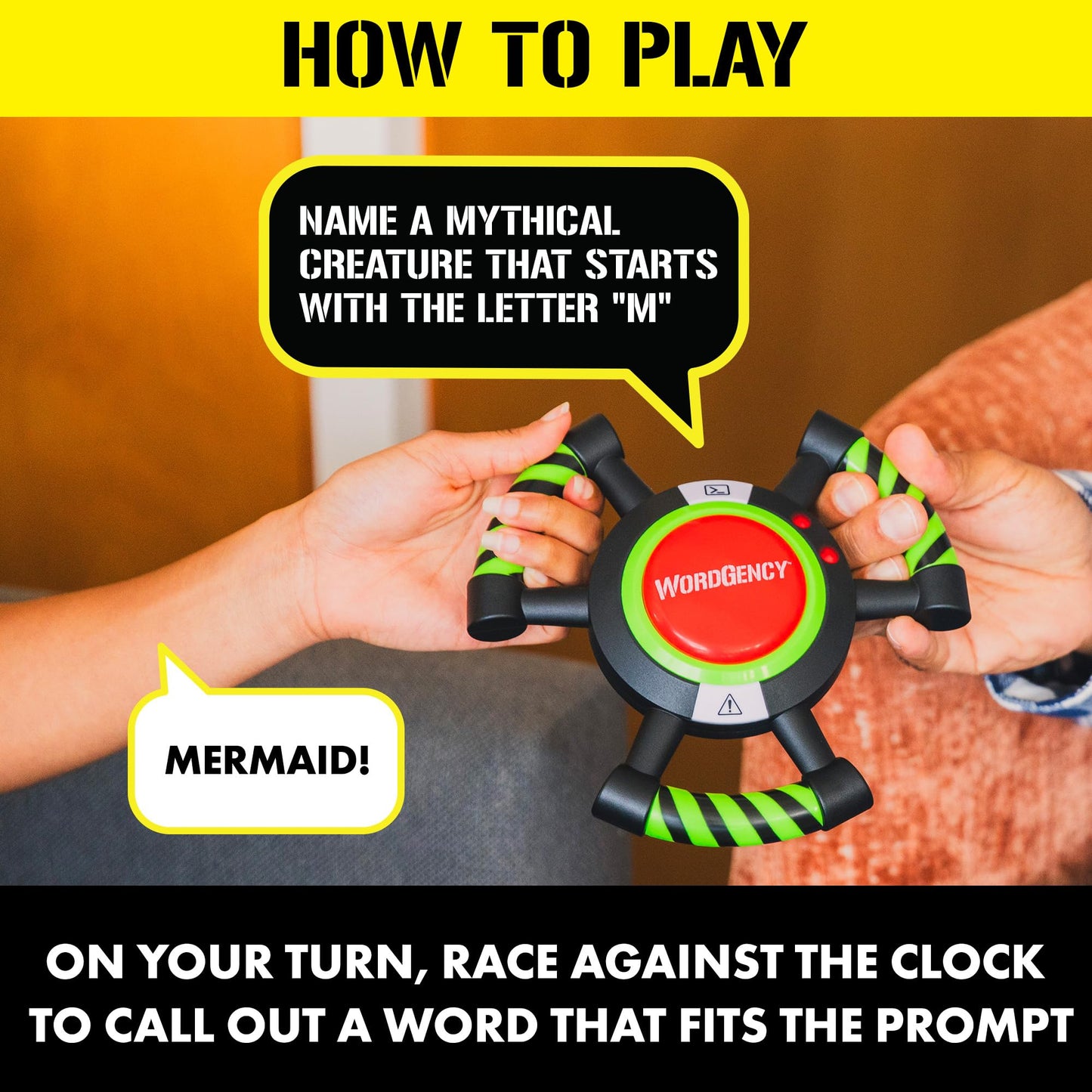 Educational Insights Wordgency™ - Fast Word Callout Game For 1-4 Players, Fun Electronic Games For Ages 7+, Party Games For Kids And Adults