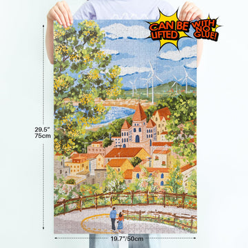 Momibook Puzzles For Adults 1000 Piece Jigsaw Puzzles Of Go For A Walk, Painting Image Difficult Challenging Hard Impossible Puz