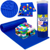 SCS Direct Brick Building Blocks Silicone Playmat - 32 Rollable and Portable Two Sided playmat for Activity Tables- Compatible with and Tight fit with All Major Building Blocks Brands Kids Gift