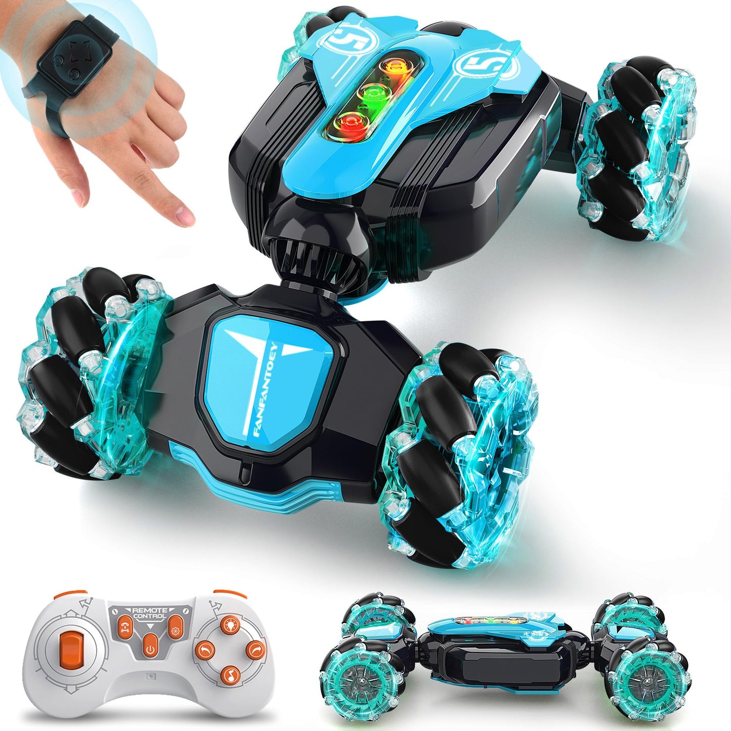 Vemander Gesture Sensing RC Stunt Car - Best Gifts for Boys 6-12 Year Old 360 Rotating 2.4Ghz 4WD Remote Control Transform Hand