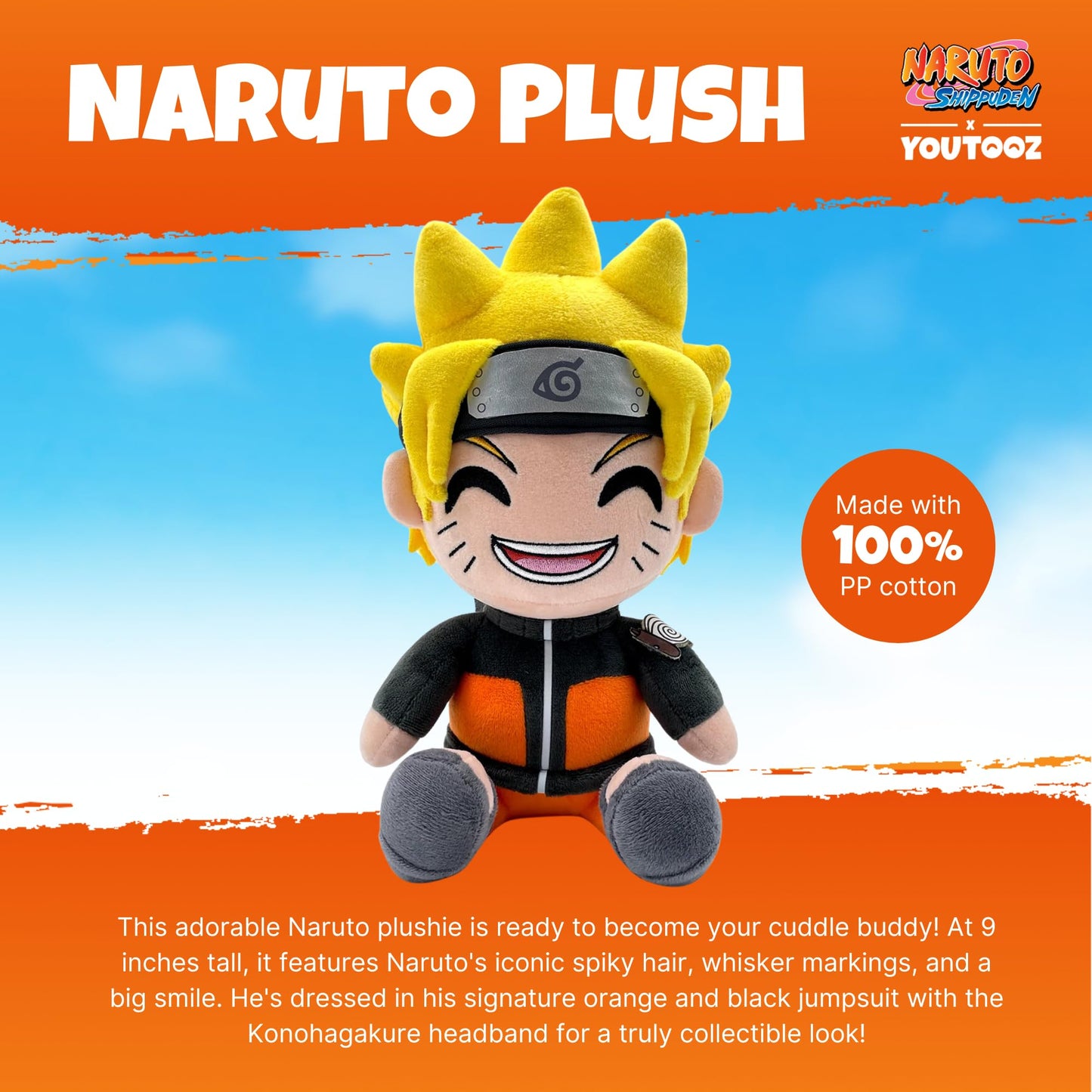 Youtooz Naruto Plush, 9 Inch Collectible Plushie From Anime Naruto Shippuden Collection