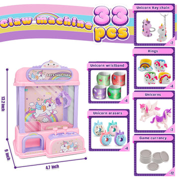 Btec Claw Machine For Kids,Mini Claw Machine With Toys Inside,Candy Vending Grabber Machine For Girls Ages 4 5 6 7 8 9