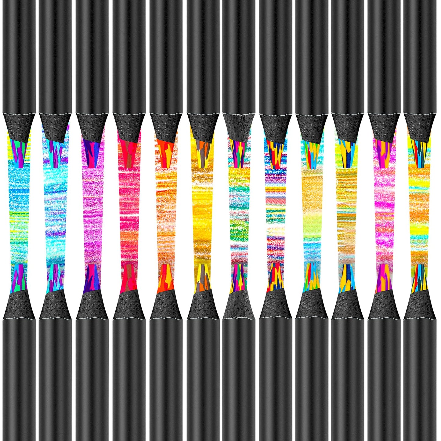 Hapikalor 24-Pack 12-Color Rainbow Pencils, Jumbo Colored Pencils Art Supplies For Adults Kids, Aesthetic School Supplies, Birth