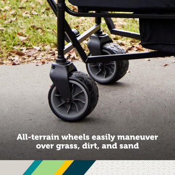Safety 1st Summit Quad Wagon Stroller, Grey Harbor, Model CV458HNC, Durable Polyester Material