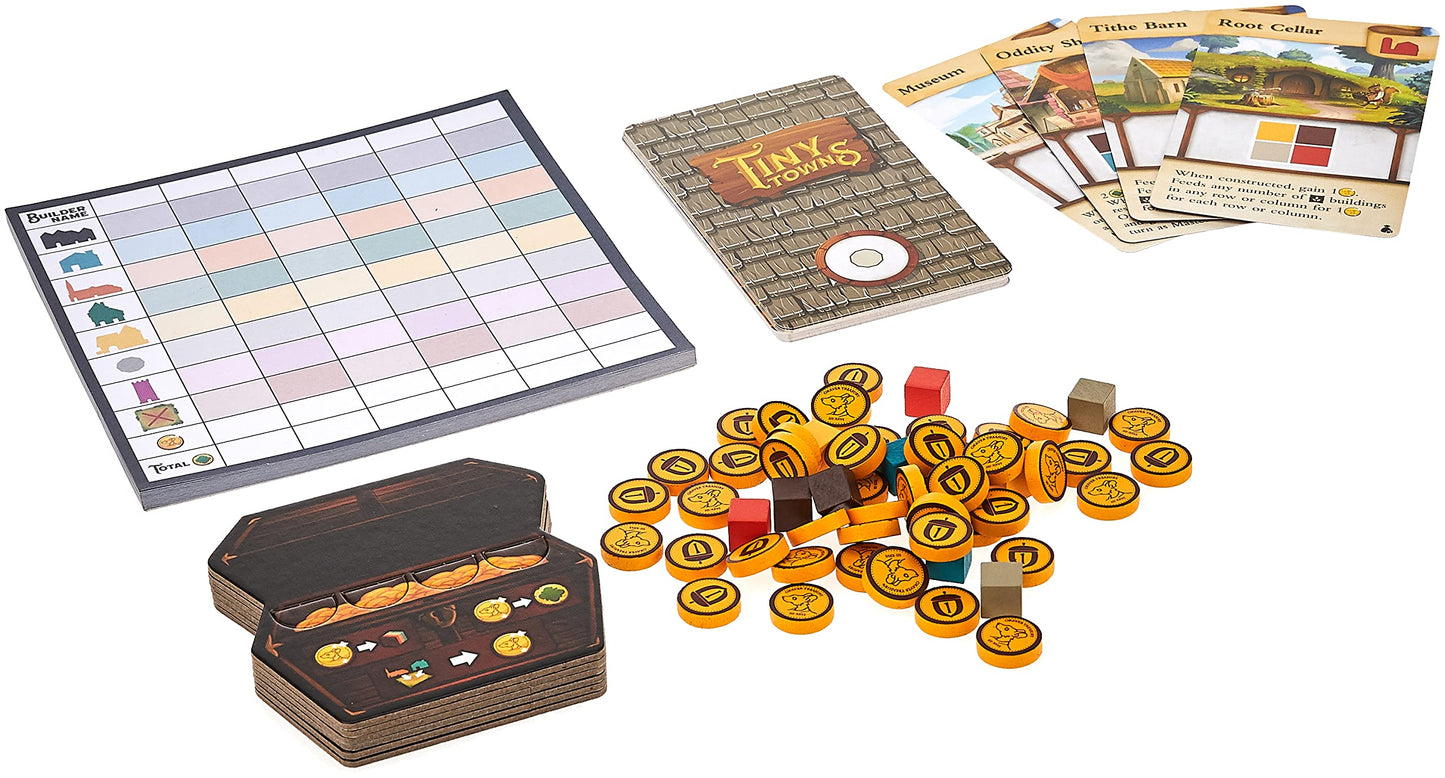 Aeg Tiny Towns: Fortune Expansion | Adds New Buildings, Introduces Money | Clever Use Of Limited Resources Determines Success | 1-6 Players | Ages 14+