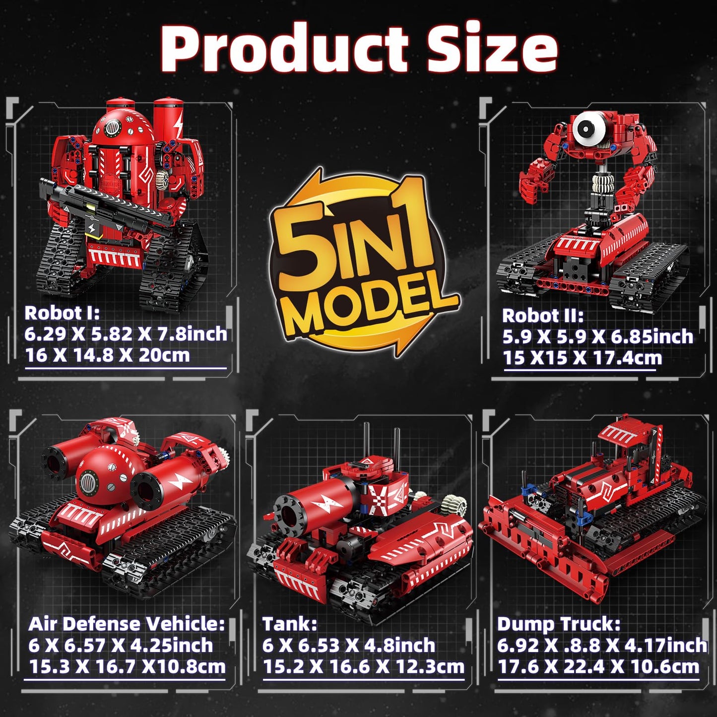 Suplanet Stem Robot Toys For Kids Ages 8-14, 5-In-1 Remote Control And App Programmable Robot Toys - 495 Pcs Diy Building Scienc