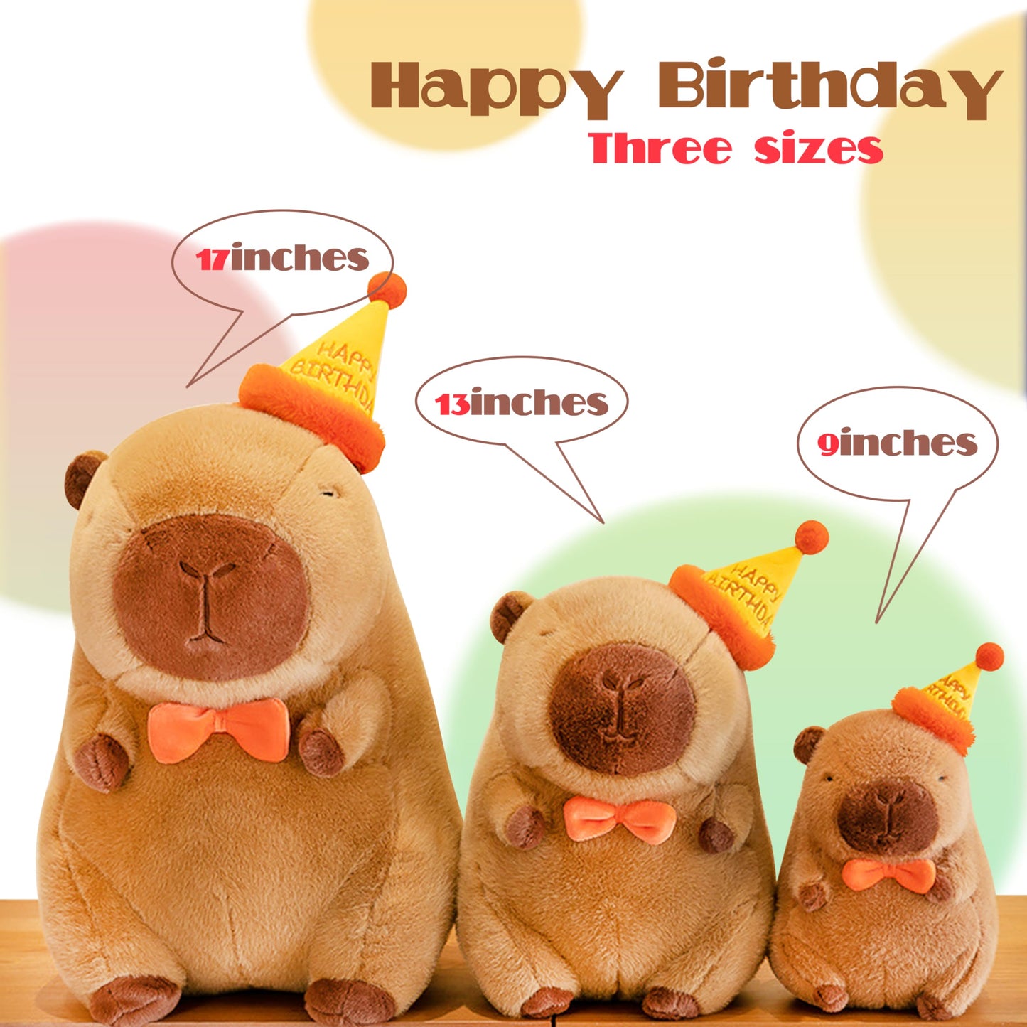 Txdrra Cute Plush Toy, Soft Brown Capybara, 17 Inches - Perfect For Girls & Boys (Birthday Gift)