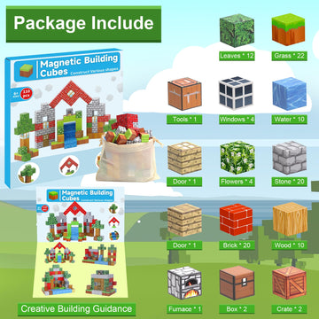 Dulsaera Magnetic Blocks-Build 110Pcs Mine Magnet World Set Toys For Boys & Girls Age 6 7 8 9 10, Stem Montessori Stacking Build