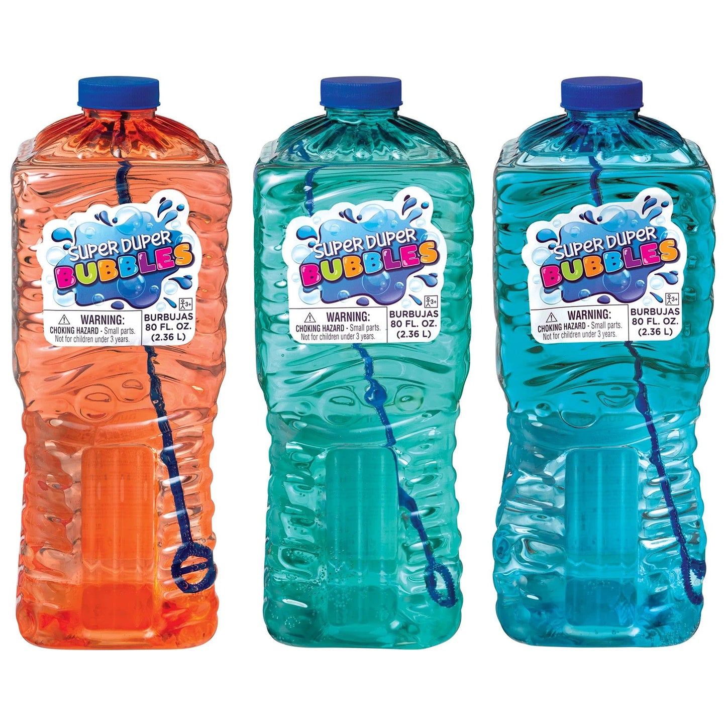 Amscan Assorted Colorful Super Duper Bubbles - 80 Oz. (Pack Of 1)- Ultimate Bubble Solution - Perfect For Outdoor Fun, Parties & Events