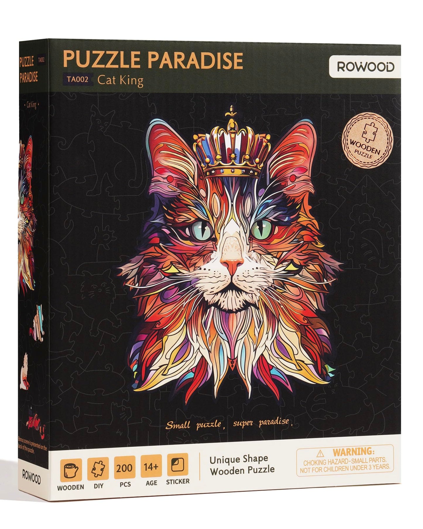 Rowood Jigsaw Puzzles for Adults,DIY Craft Kits,Birthday for Mom/Women-Cat King