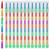 Thenshop 60 Pcs Stackable Crayons 10 Interchangeable Colors Stacking Buildable Crayons Rainbow Stackable Pencils DIY Crayons Par
