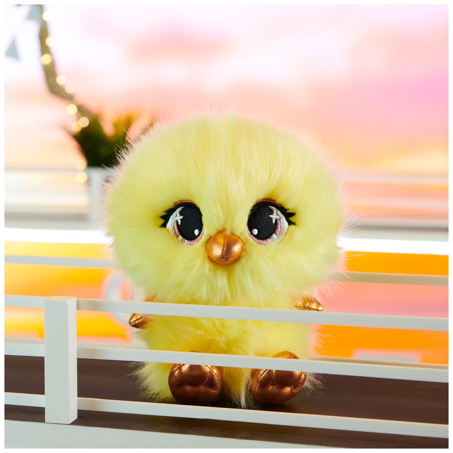 Gund P.Lushes Designer Fashion Pets Gia Fluffertin Premium Chick Stuffed Animal, Yellow, 6