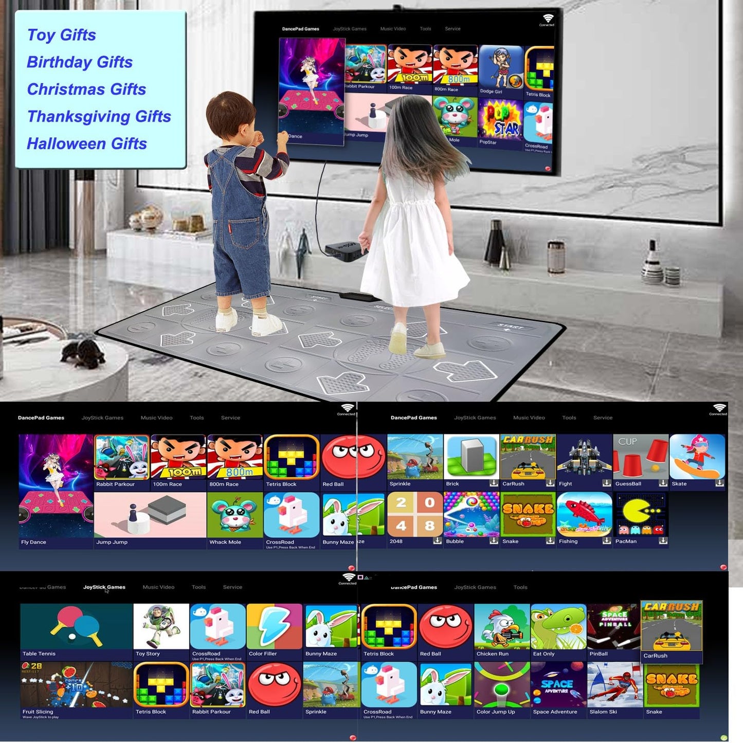 Yrprsodf Dance Mat For Kids And Adults, Tv Dance Mats Game For Girls Boys,Dance Pad For Exercise, Double Dancing Mat For Family