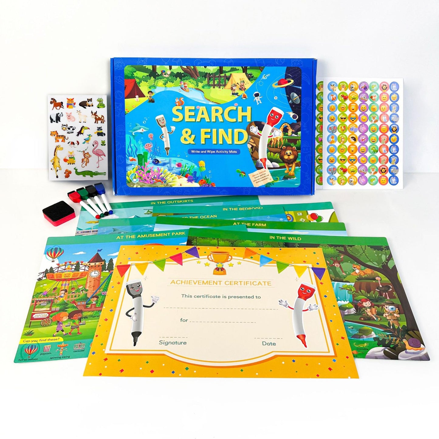 Search And Find Books For Kids 3-5 Busy Book For Toddlers Ages 3,4,5,6, Preschool Learning Activity- Seek And Find Busy Books Fo