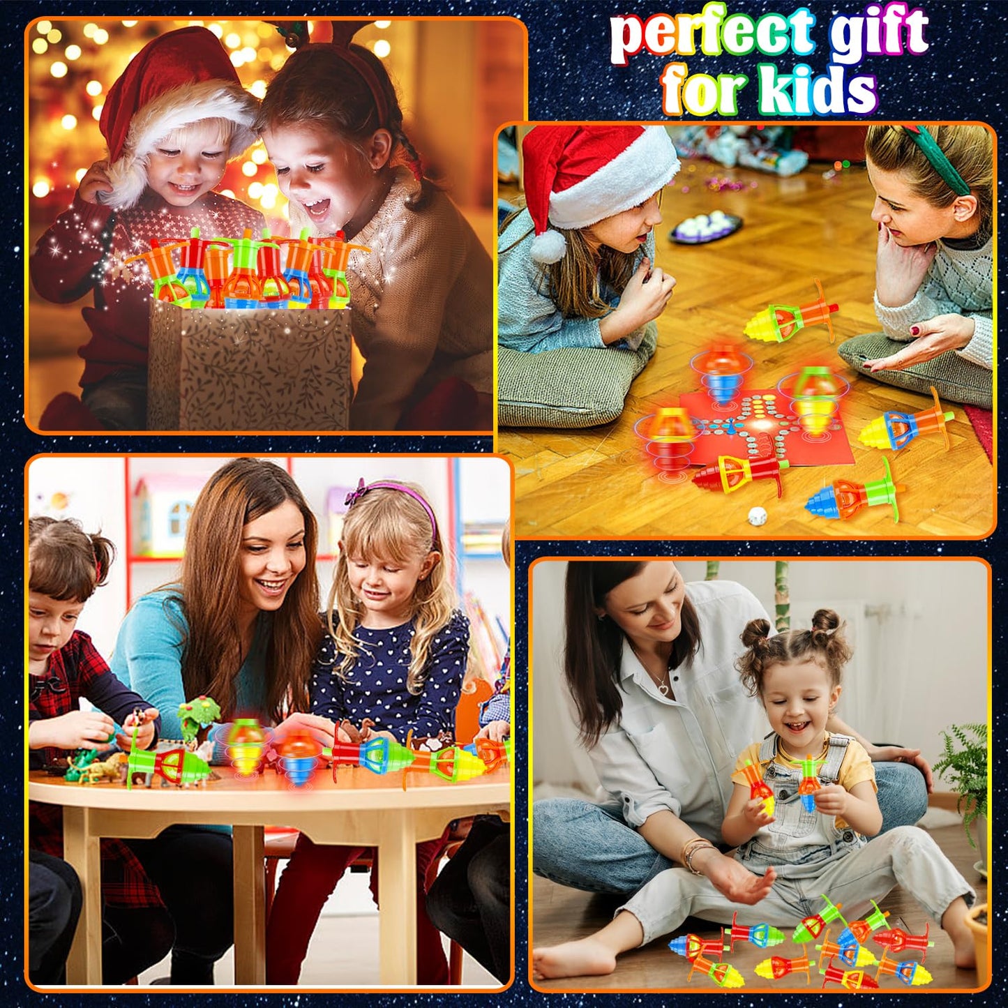 30 Pcs Light Up Spinning Tops For Kids,Led Light Up Spinning Tops With Gyroscope,Led Light Up Flashing Spinning Tops For Party Favors Goodie Bag Fillers Glow Dark Party Supply Bulk Toys