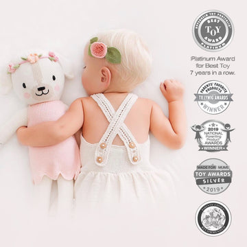 Cuddle + Kind Charlotte The Dog Little 13'' Hand-Knit Doll - 1 Doll = 10 Meals, Fair Trade, Heirloom Quality, Handcrafted In Per