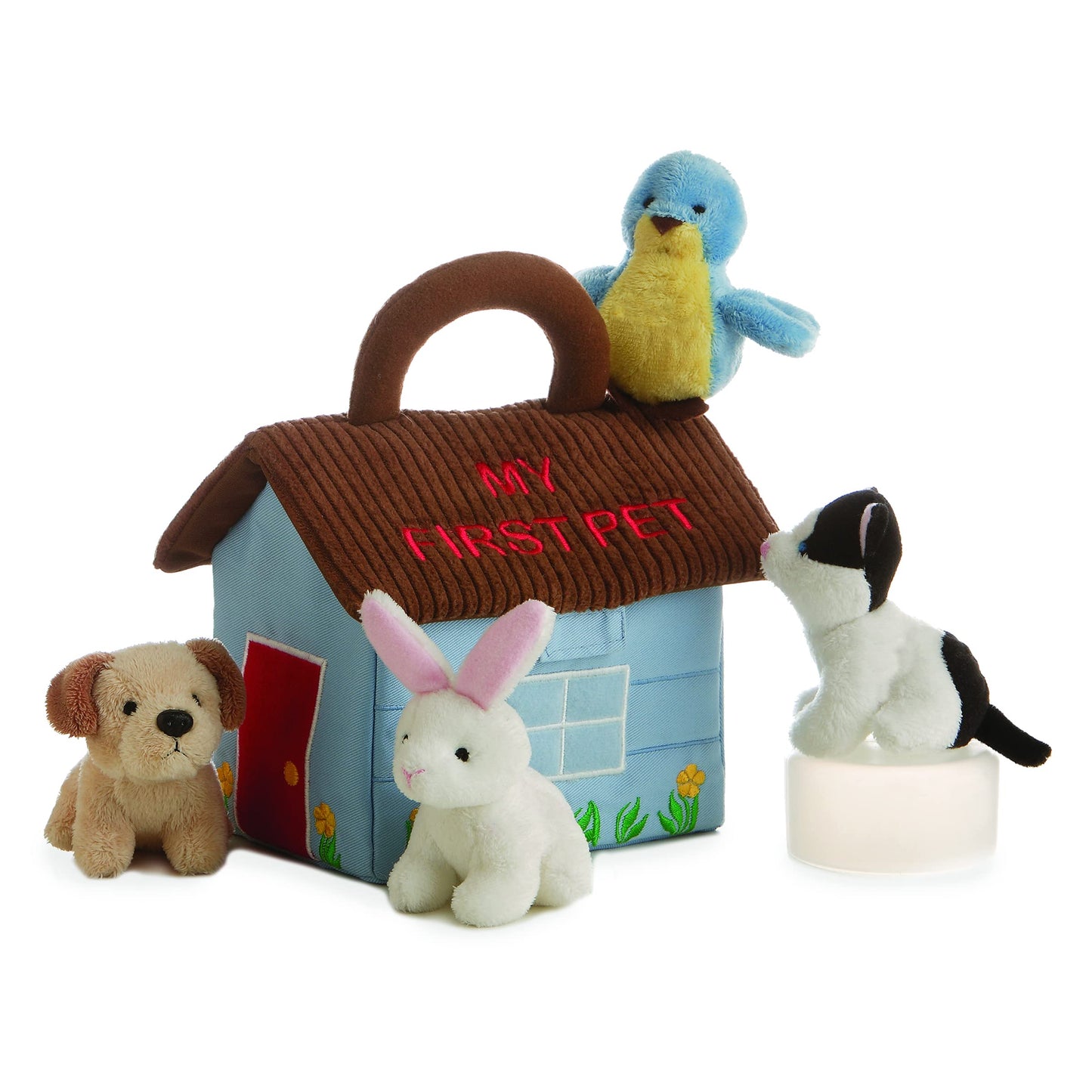 Aurora® Engaging Baby Talk™ My First Pet Ii™ Baby Stuffed Animal - Sensory Delight - Interactive Learning - Multicolor 6 Inches