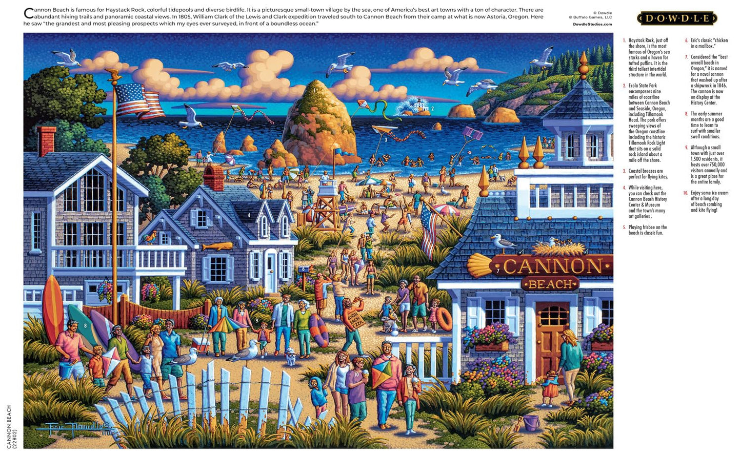 Buffalo Games - Dowdle - Cannon Beach - 300 Piece Jigsaw Puzzle For Adults -Challenging Puzzle Perfect For Game Nights - Finished Size Is 21.25 X 15.00