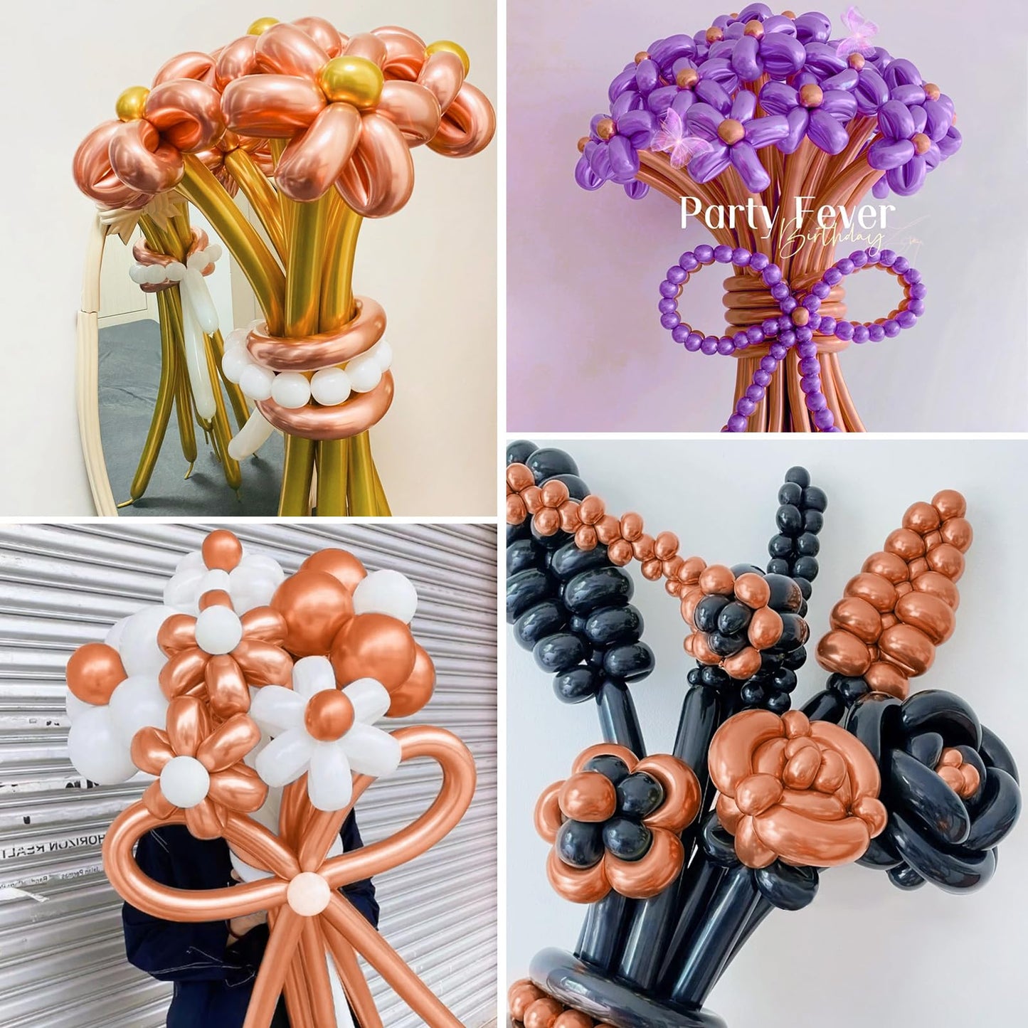 Hykjnbw Long Balloons For Balloon Animals, 260 Balloons Art Kit For Twisting, Skinny Modeling Balloons Supplies For Birthday Par