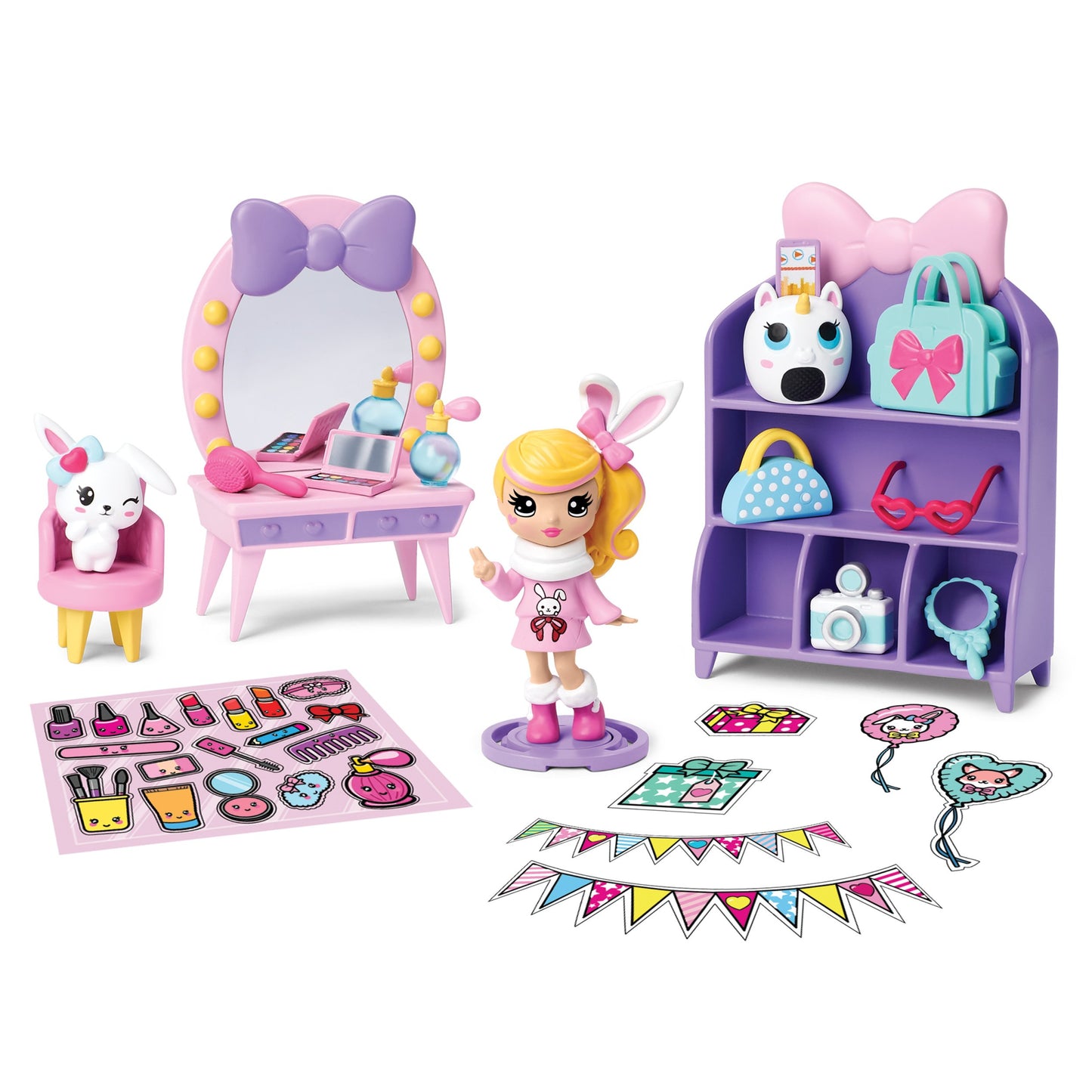 Party Popteenies - Cutie Animal Party Surprise Box Playset with Confetti limited availability Collectible Mini Doll and Accessories for Ages 4 and Up