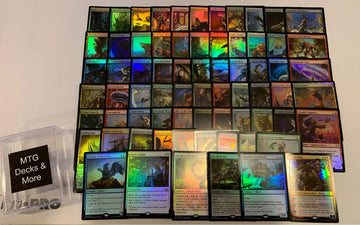 MTG Decks & More MTG Foil Collection - 70 Foil Magic Cards, 1 Planeswalker, 5 Rares, Black Color, Perfect for Collectors!