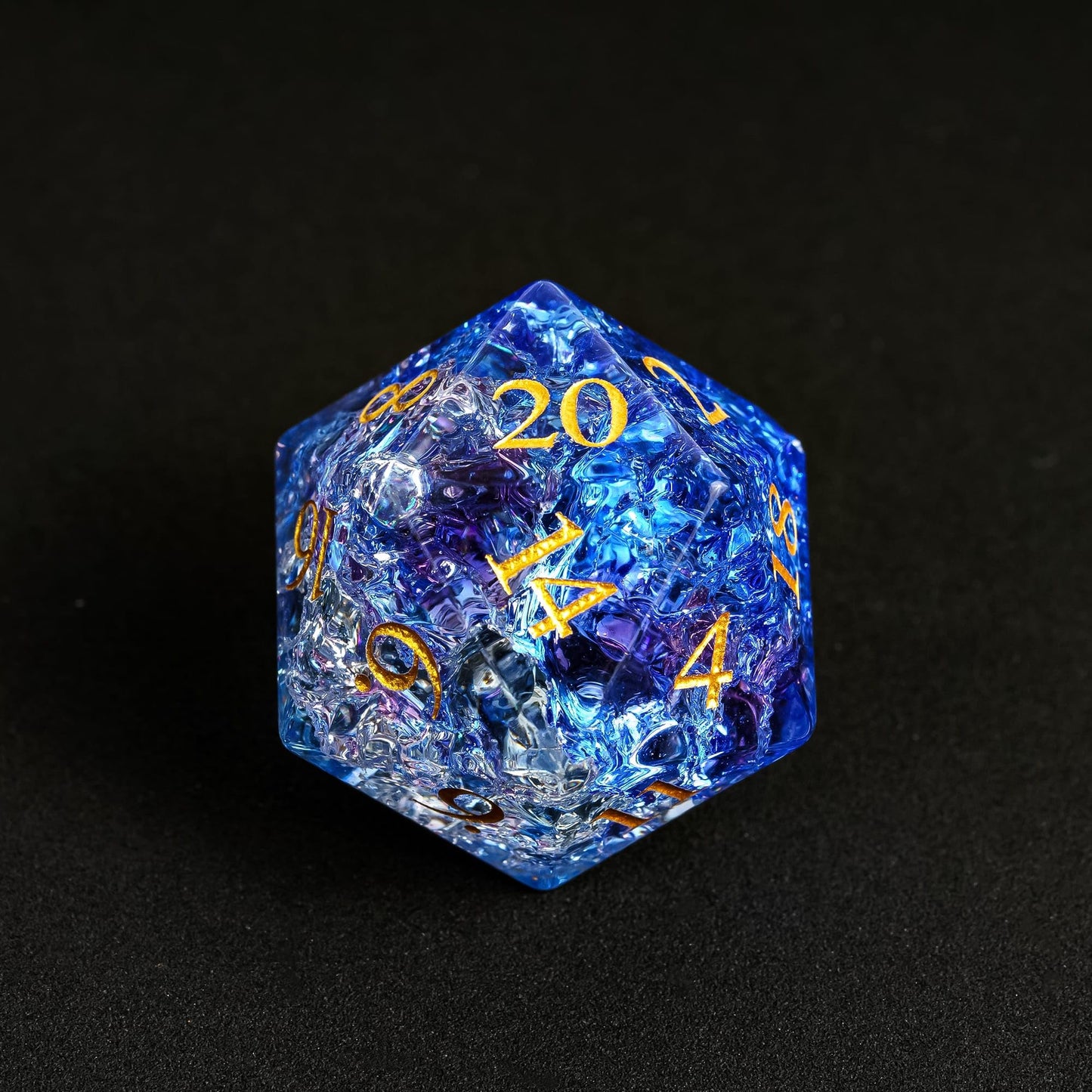 UDIXI Colored Glaze DND Dice Set, 7PCS Polyhedral Dice Set D&D with Gift Box for Dungeons and Dragon Tabletop Game (Blue and Pur