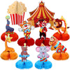 10 Pieces Carnival Party Decorations Circus Theme Party Decorations Carnival Centerpieces for Tables Cake Toppers Favors Supplie