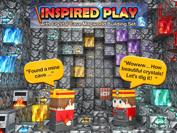 100PCS Magnetic Blocks Building Toys, Gem Cave Adventure Building Craft, Learning Sensory Toys for Boys Girls Age 3-12, Game Gif