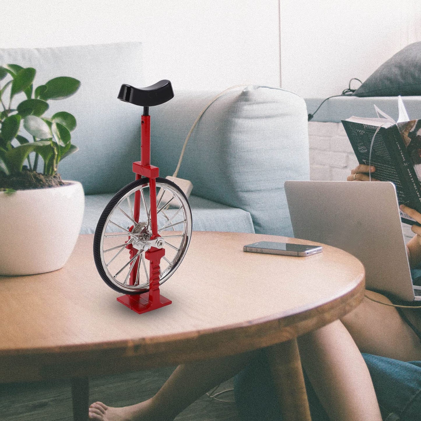 Zerodis Finger Bikes Toys, Unicycle Model Toy Miniature Metal Finger Bike Toy Miniature Toy Game Cool Boy Toy Creative Game Kid