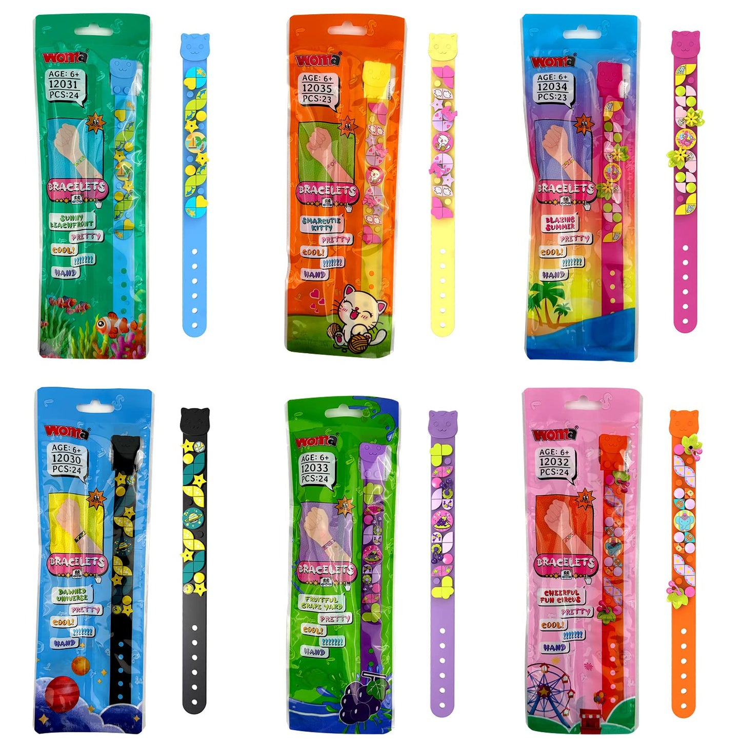 Sienon Dots Bracelets 6Pcs Kids Building Block Bracelets, Diy Creative Craft Project Bracelet Making Kit For Kids Friendship Bracelets, Dots Construction Toys For Boys Girls Birthday Christmas Party