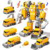 Watudou Toys For Ages 5-7, 5-In-1 Take Apart Vehicle Trucks Transform To Robot, 5 6 7 Year Old Boy Christmas Birthday Gift Ideas