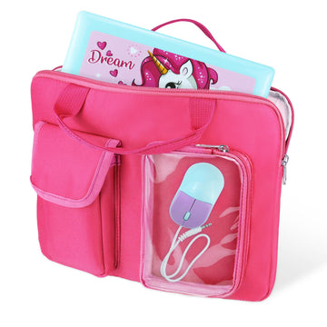 Annmore Bag Compatible With Lexibook Educational And Bilingual Laptop, Pink