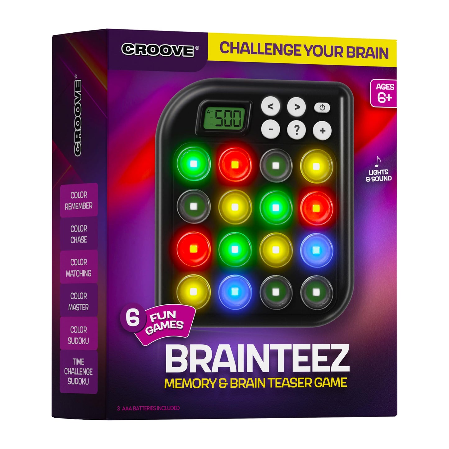 6 In 1 Brain Teasers & Memory Game, 6 Fun Games For Kids, Cool Handheld Toys, Easter Gifts For Teens, Best Activities For Tween Boy, Birthday Gift Ideas For Boys & Girls Ages 6-8 9 10 11 12 + Year Old