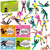 28 Packs Valentines Day Cards for Kids with Sticky Wall Climbing Men Ninja Set for Classroom,Valentines Gifts Exchange For Scho