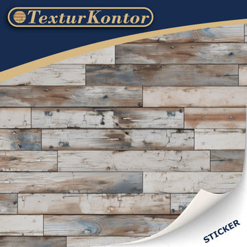 3 Sheets Self-Adhesive Flooring For Dollhouse 1:12 Scale (Shabby Blue White)