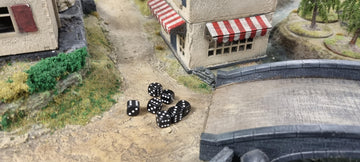 30x D6 Dice Pack | 10mm Classic Black Spot Six Sided Dice Set | For Classic and Professional Tabletop Dice Games | By Warlord Ga