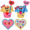 4Es Novelty Valentines Crafts for Kids Foam (Makes 12) Magnet Cupcake & Heart Cookie Kit Valentines Day Crafts for Kids Bulk fo