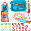Kids Cooking & Baking Sets Real, Toddler Kitchen Toys, 24 Assorted Cookie Cutters - with Rolling Pin, Silicone Baking Pan, and N