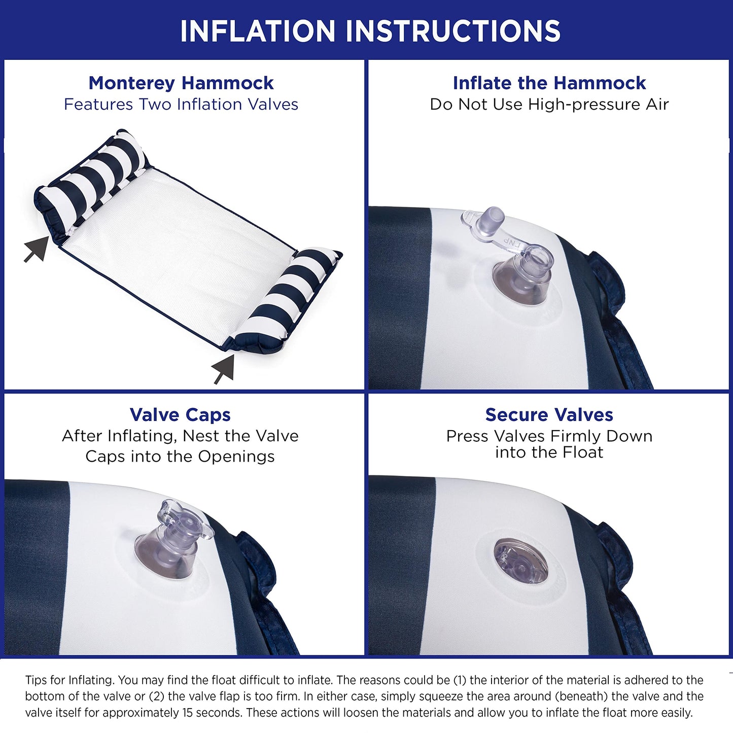 Aqua 2-In-1 Catalina Xl Pool Float & Hammock – 1-2 Person, Multi-Purpose, Inflatable Pool Floats For Adults – Burgundy/White Stripe