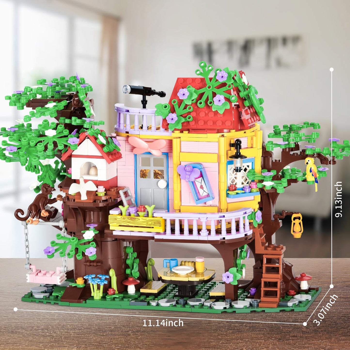 Xitalaxu Trees House Building Set For Girls,Animals Tree Houses Model Toys,Adults Creative Collection Building Toys,Birthday Gif