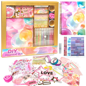 Toyelo Dly Journal Kit For Girls, Diary Suppies Set, Jouraling Art Crafts Kits, Stationery Set Ldeal Gits For 8 9 10 11 12 13 14