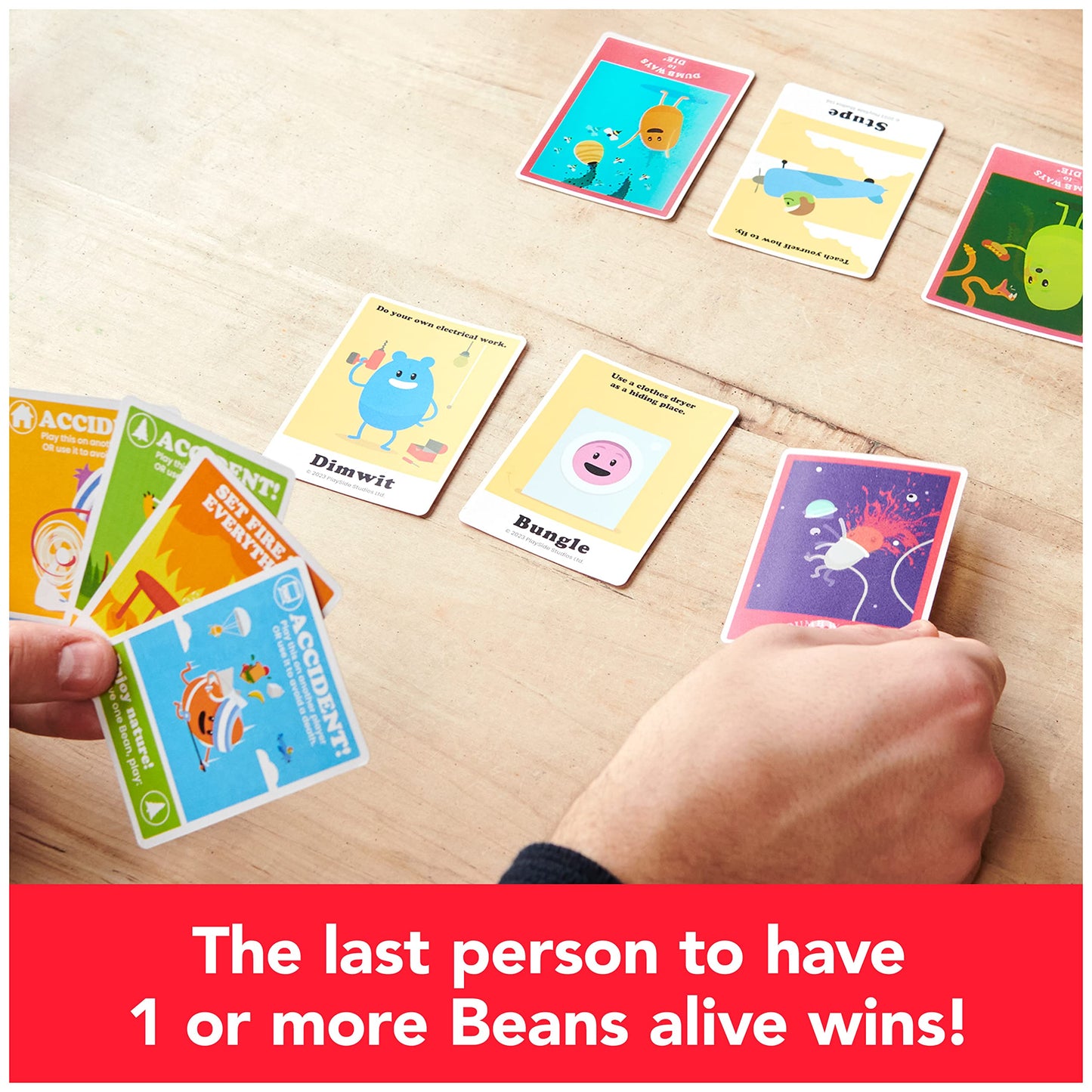 Spin Master Games Dumb Ways to Die Card Game, Survival Strategy for 2-5 Players, Ages 12+, Multicolor, Model 6066886-1086756