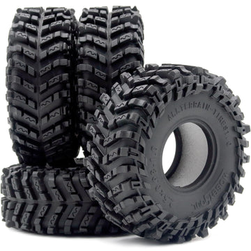 HOBBYSOUL 1.0 Tires 64mm Tall Super Soft Sticky 1.0 Crawler Tires for RC 1/18 TRX4M 1/24 AX24 SCX24 FCX24 Upgrade
