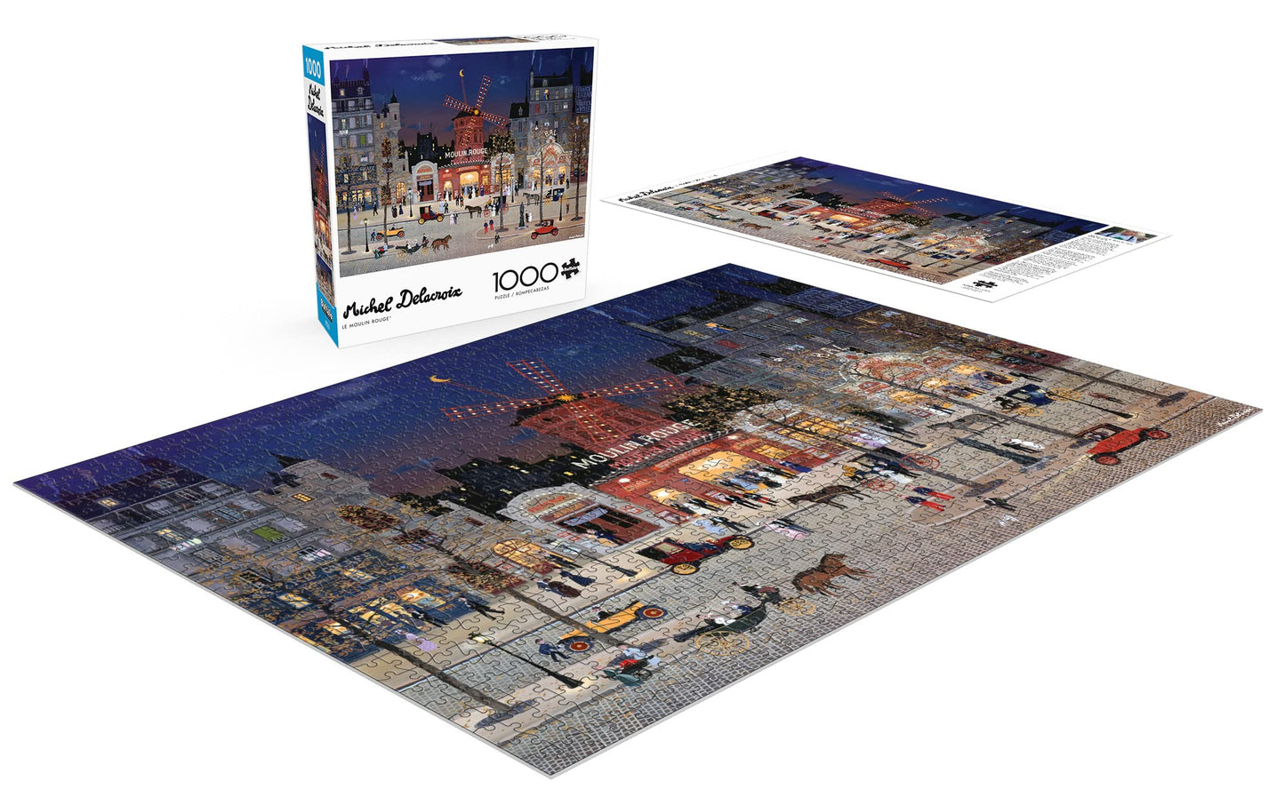 Buffalo Games Michel Delacroix Le Moulin Rouge 1000 Piece Jigsaw Puzzle - Multi Color Art Puzzle for Adults and Kids